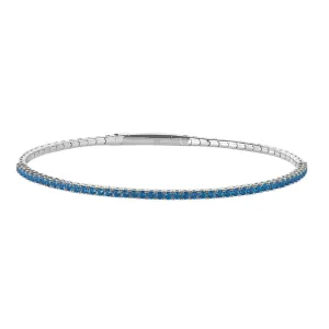 Sterling Silver December Birthstone Flex Bracelet