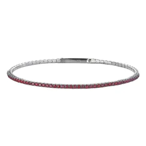 Sterling Silver January Birthstone Flex Bracelet