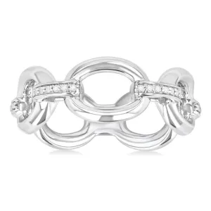 Sterling Silver Open Diamond Ring