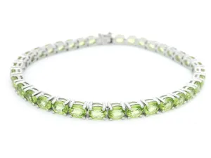 Sterling Silver Peridot Tennis Bracelet