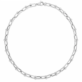 Sterling Silver Jax Link Bead Necklace