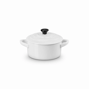 Stoneware Petite Round Casserole, 10cm, White curtain fabric, upholstery textile