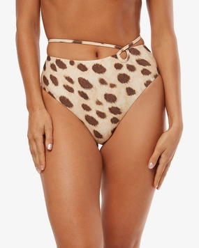 Strappy Tie Leopard Bikini Bottom