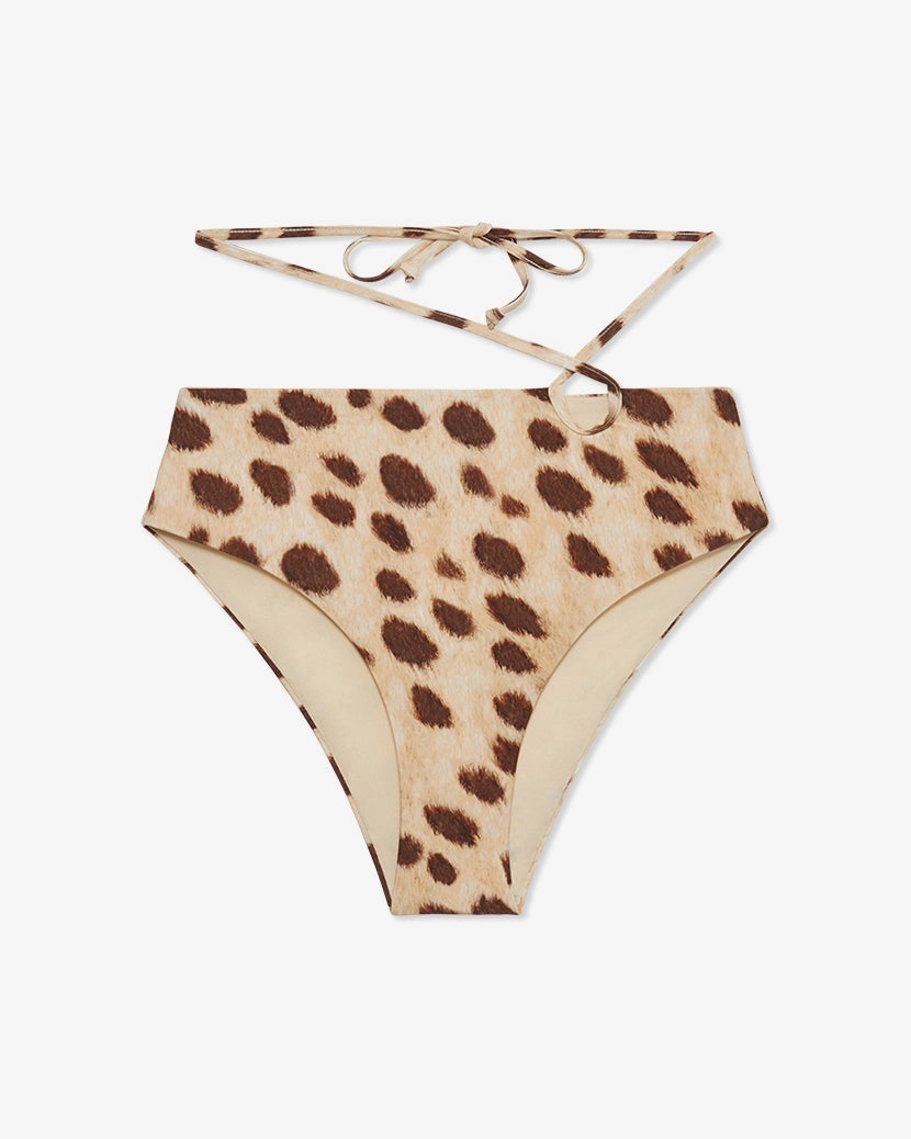 Strappy Tie Leopard Bikini Bottom
