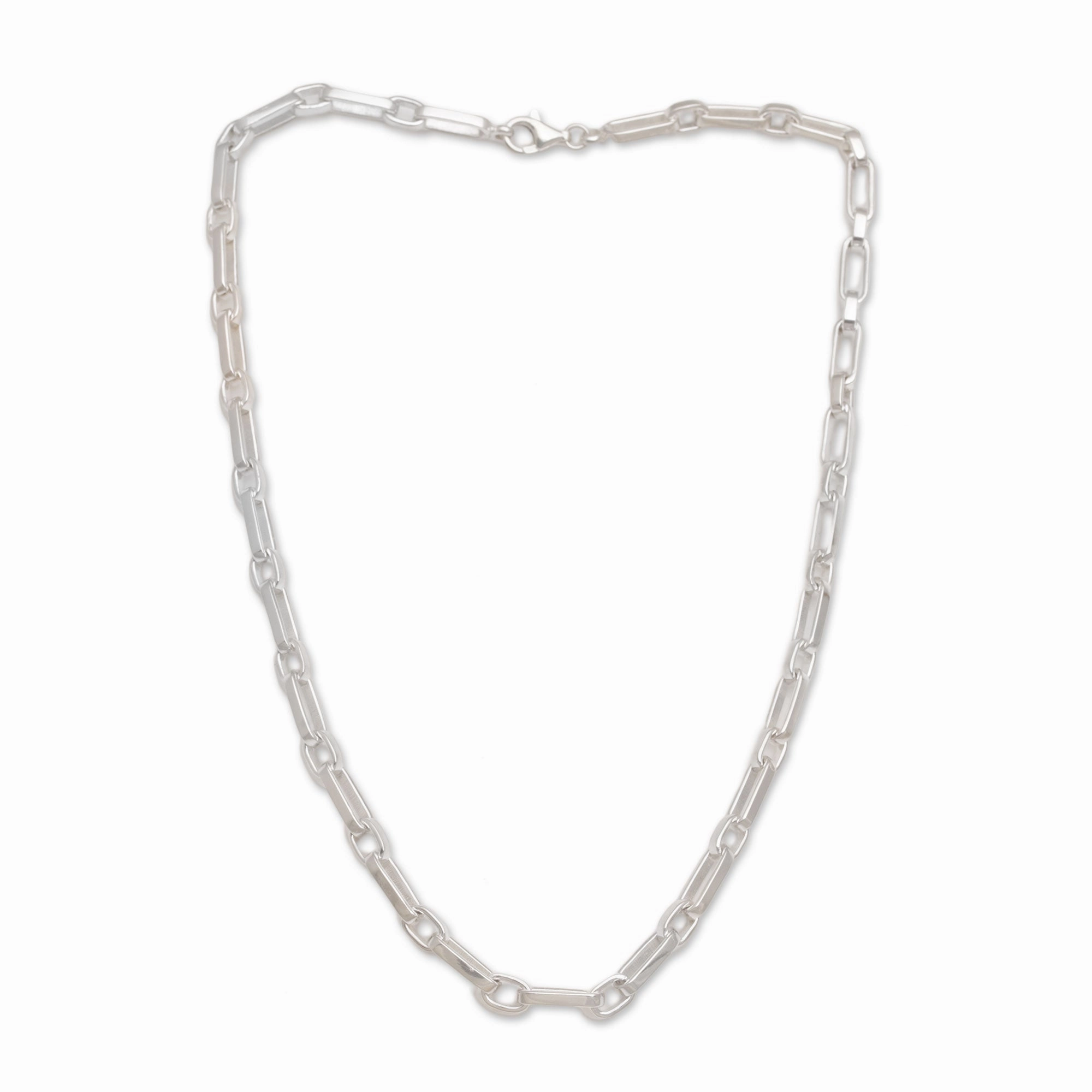 Strong Links Sterling Silver Cable Chain Necklace from Bali