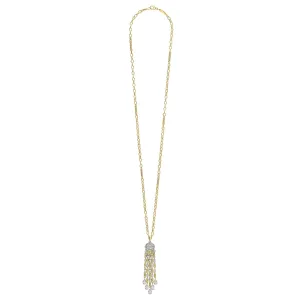 Studio 18K Gold 5-Strand Chandelier Diamond Pendant Necklace