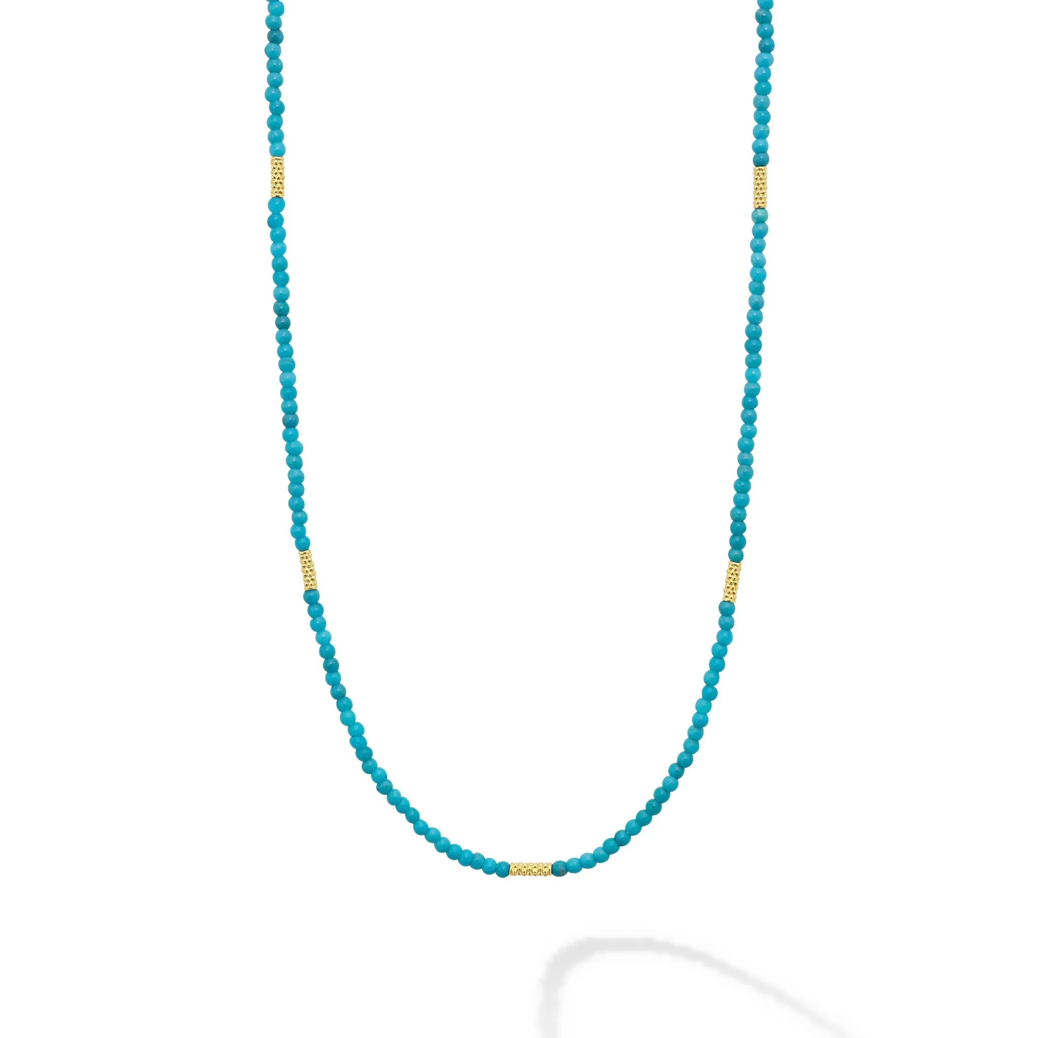 Studio 18K Gold Turquoise Seven Station Necklace