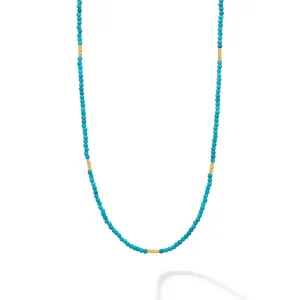 Studio 18K Gold Turquoise Seven Station Necklace