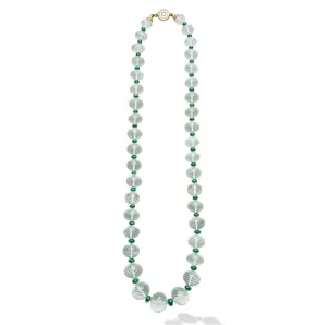 Studio 18K Green Quartz and Tsavorite Garnet Necklace