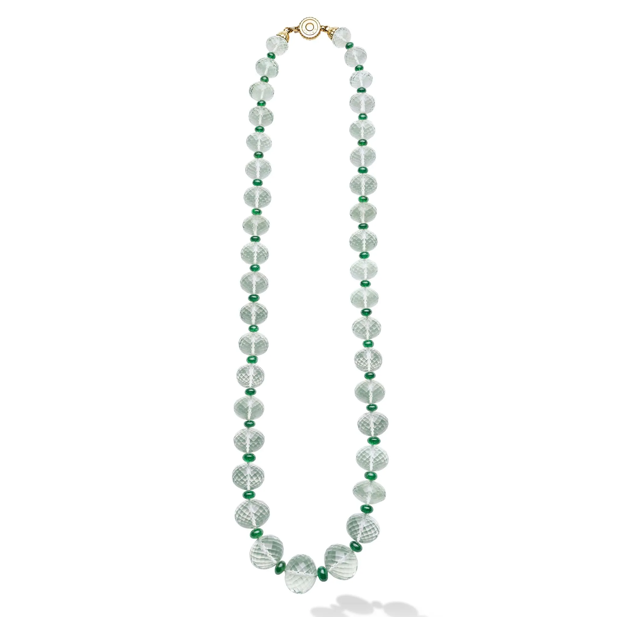 Studio 18K Green Quartz and Tsavorite Garnet Necklace