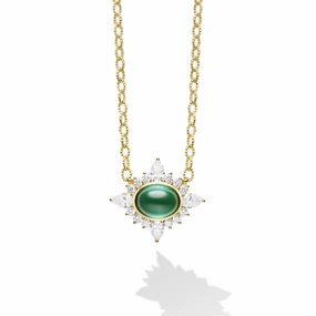 Studio 18K Diamond and Indicolite Necklace
