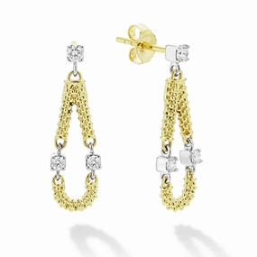 Studio 18K Gold Superfine Diamond Drop Earrings
