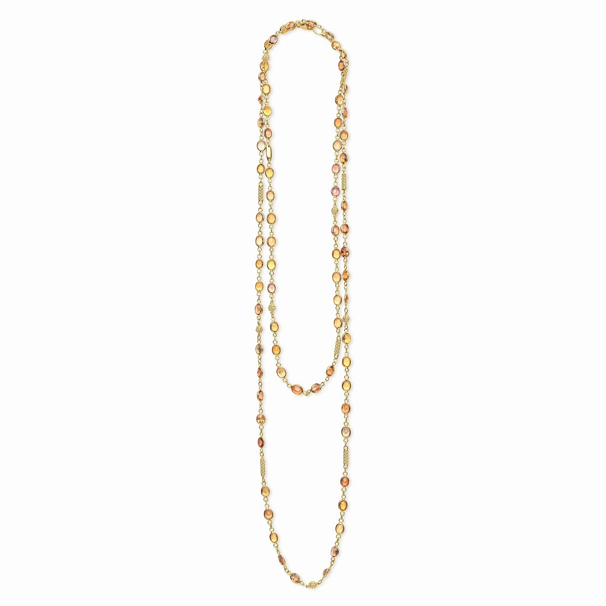 Studio 18K Orange Sapphire Necklace