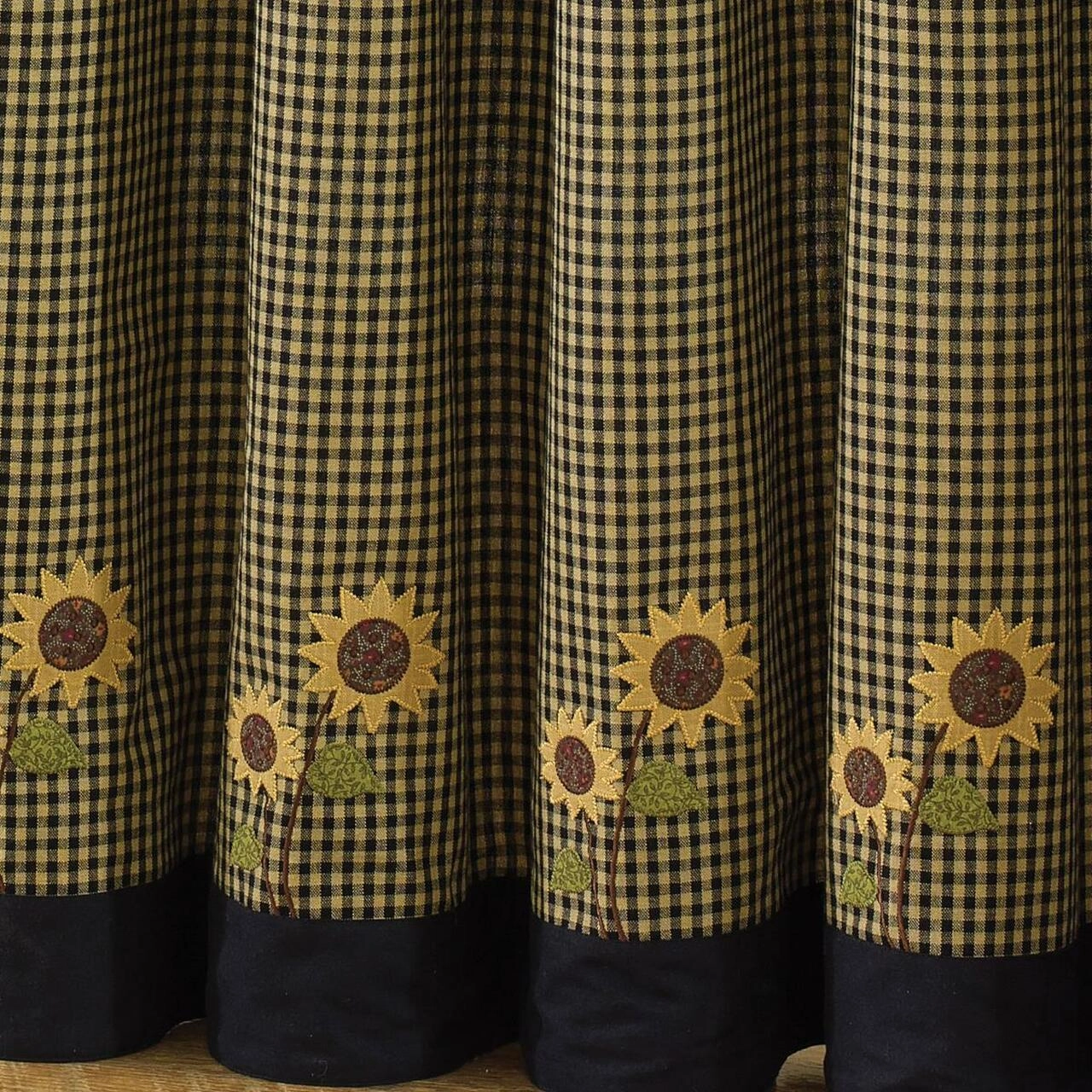 Sunflower Check Shower Curtain