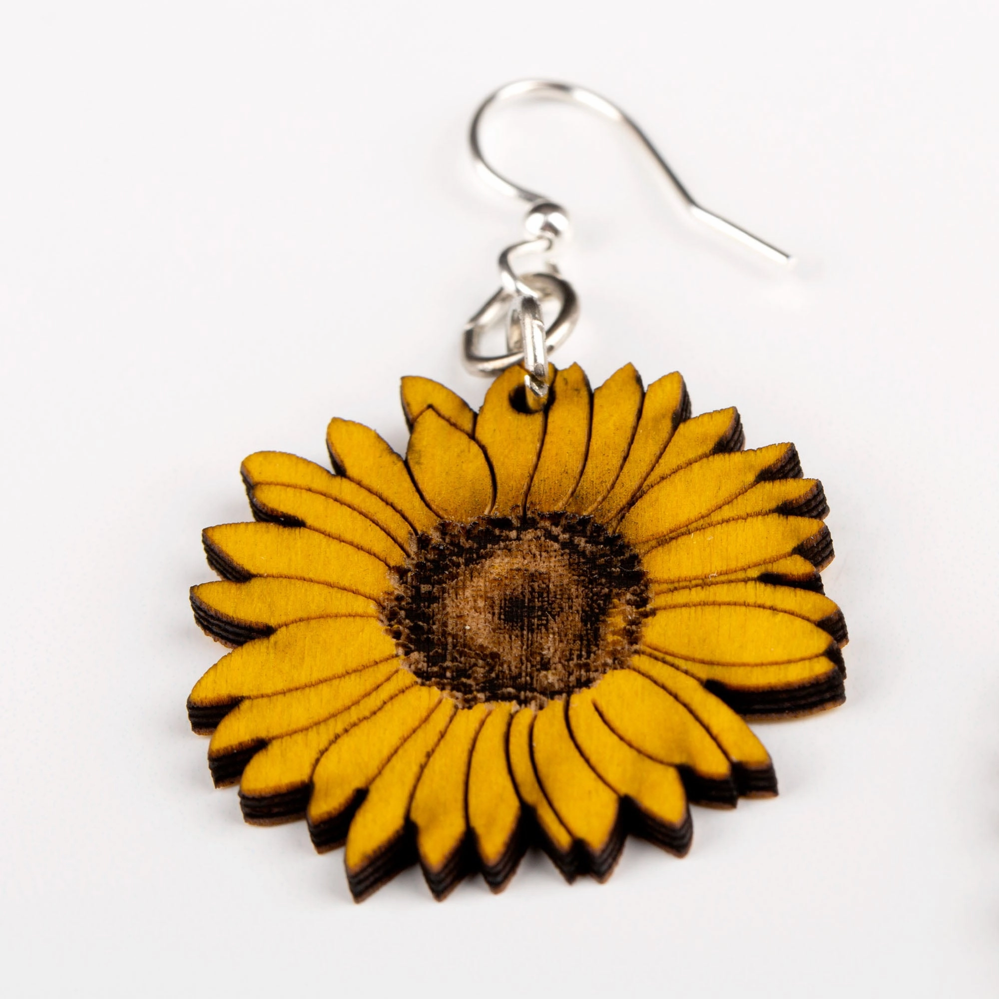 Sunflower Wooden Earrings