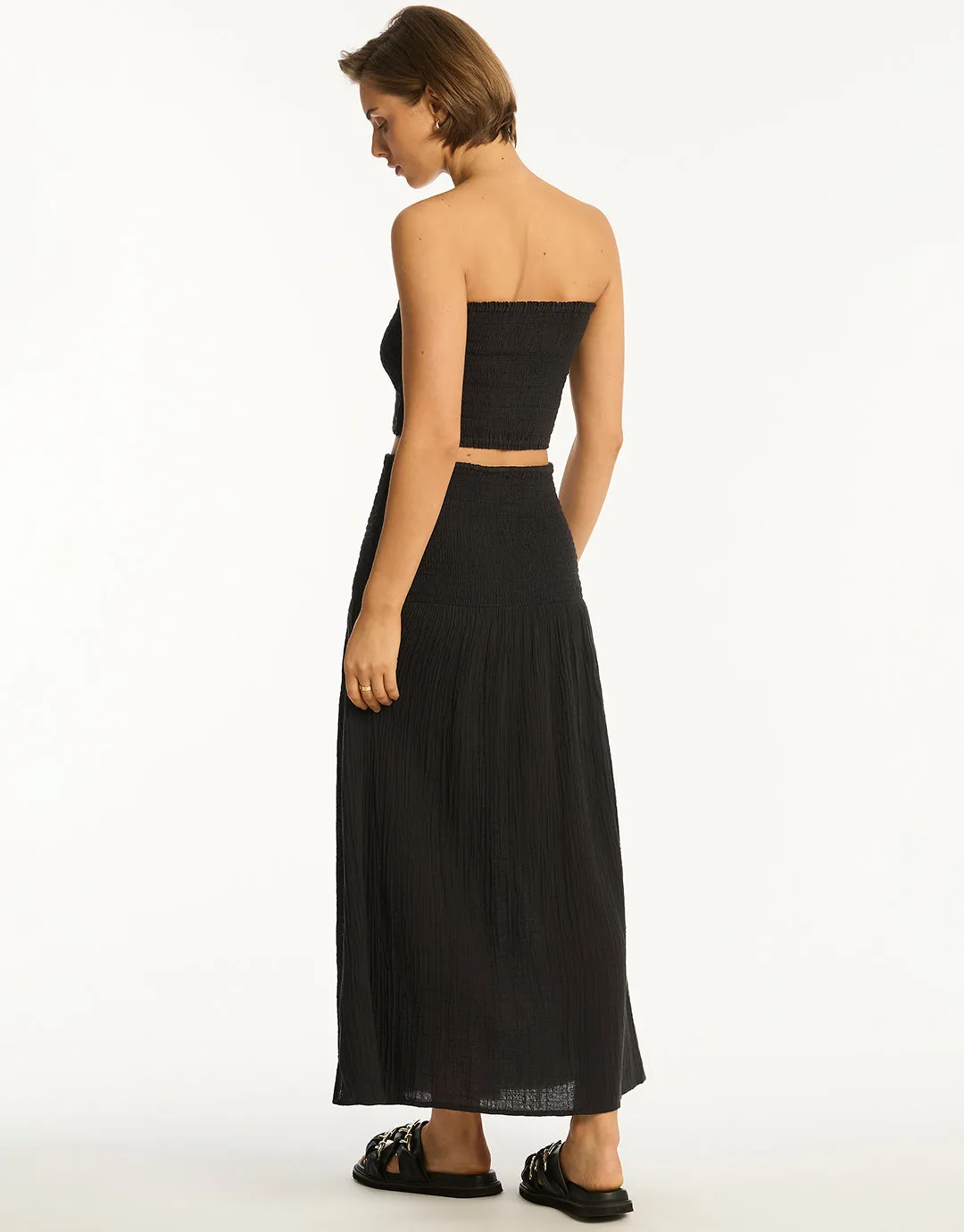 Sunset Beach Bandeau Top - Black
