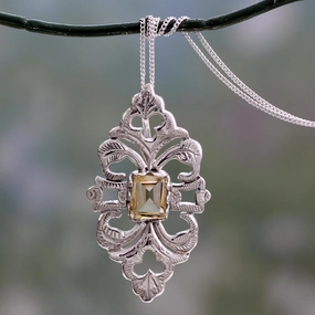 Sunshine Citrine pendant necklace