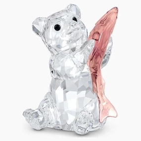 Swarovski Bear with Fish Decorative Mirror,Home Decor Mirror