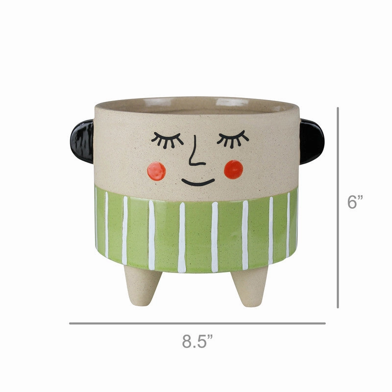 Sweet Face Cachepot, Ceramic - Lrg
