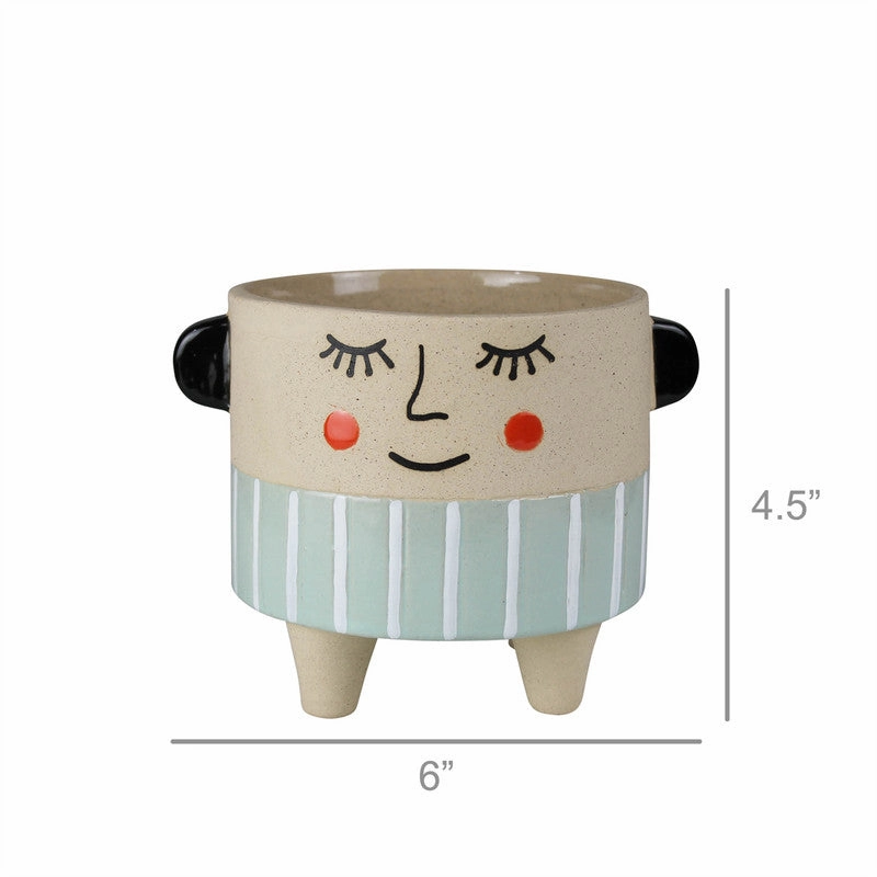 Sweet Face Cachepot, Ceramic - Sm