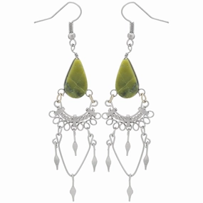 Swirls Chandelier Stone Earrings