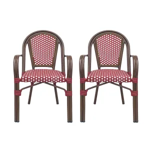 Symonds Outdoor French Bistro Chairs, Set of 2 patio chairs, outdoor seating