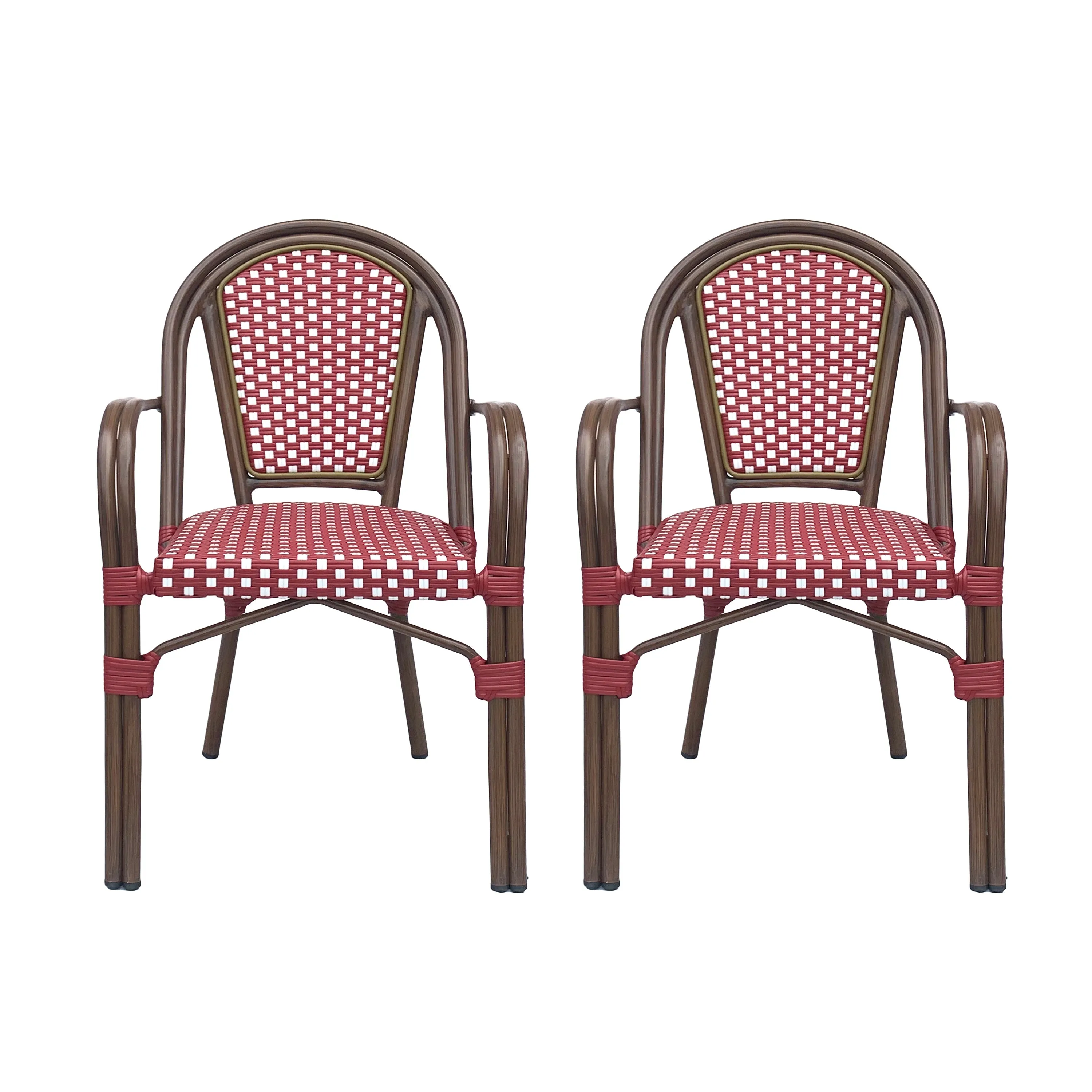 Symonds Outdoor French Bistro Chairs, Set of 2 patio chairs, outdoor seating