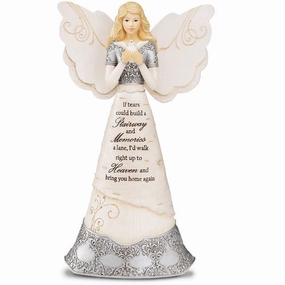 Sympathy Angel Holding Dove Figurine 8" Decorative Mirror,Home Decor Mirror