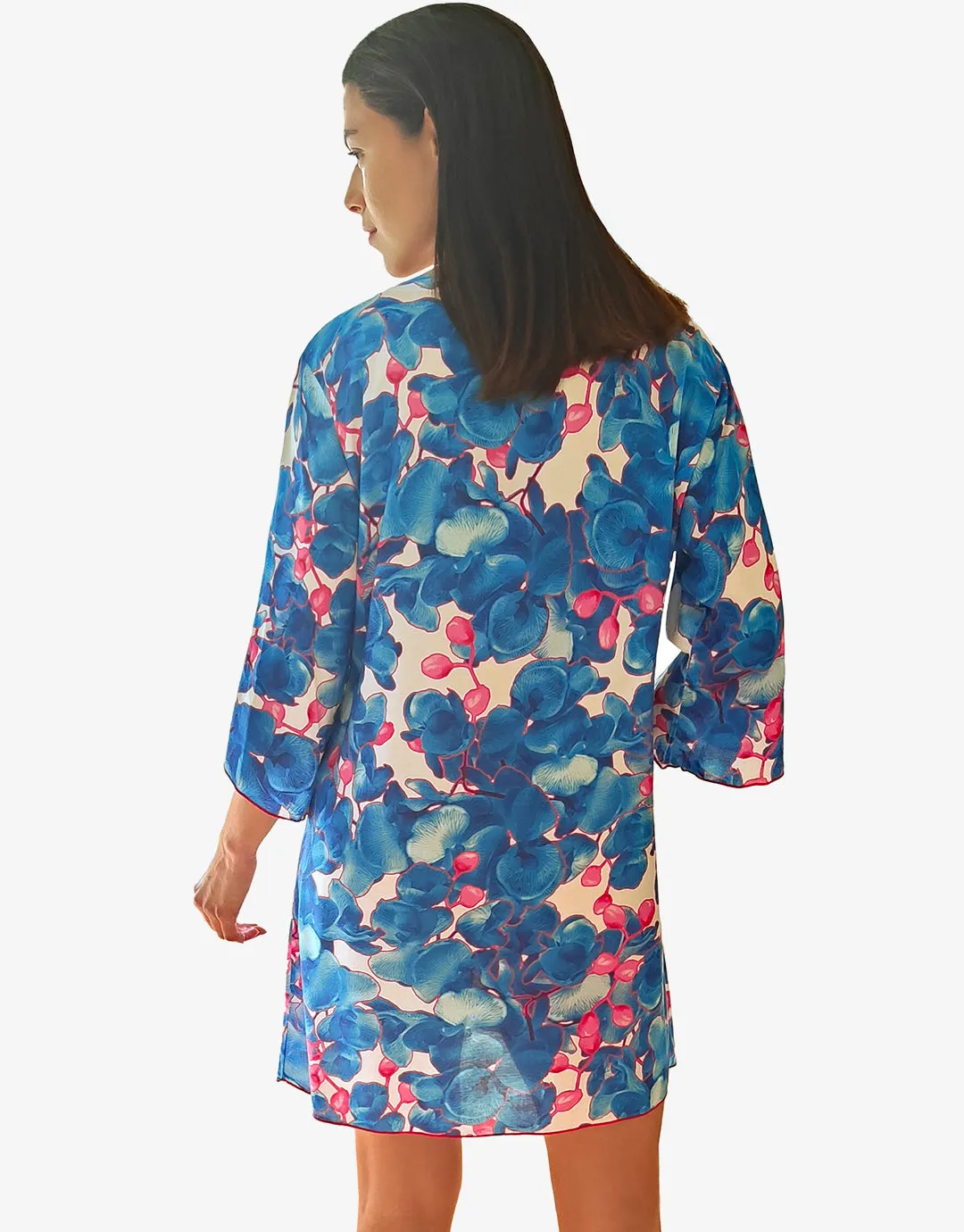 Tahiti Beach Dress - Blue Floral