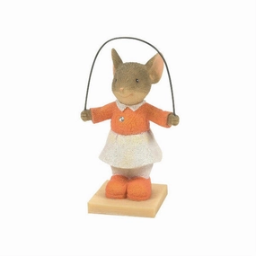 Tails of the Heart Jump Around Mouse Skipping Rope Figurine Decorative Mirror,Home Decor Mirror