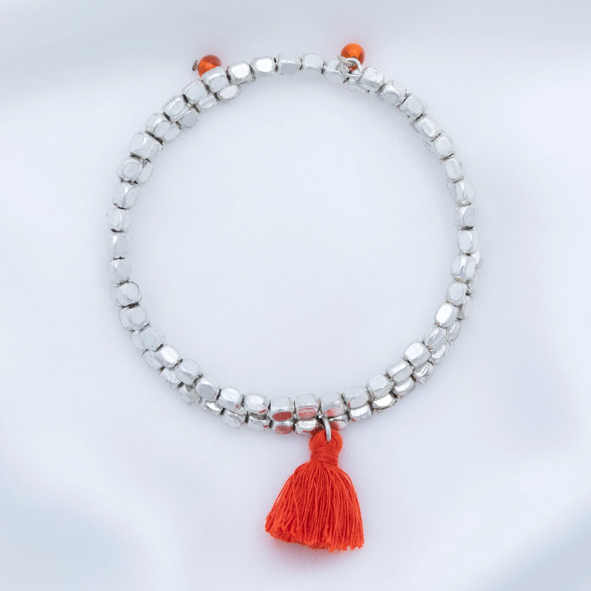 Taj Tassel Metal Bead Bracelet