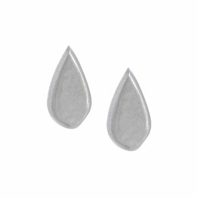Teardrop Sterling Silver Post Earrings