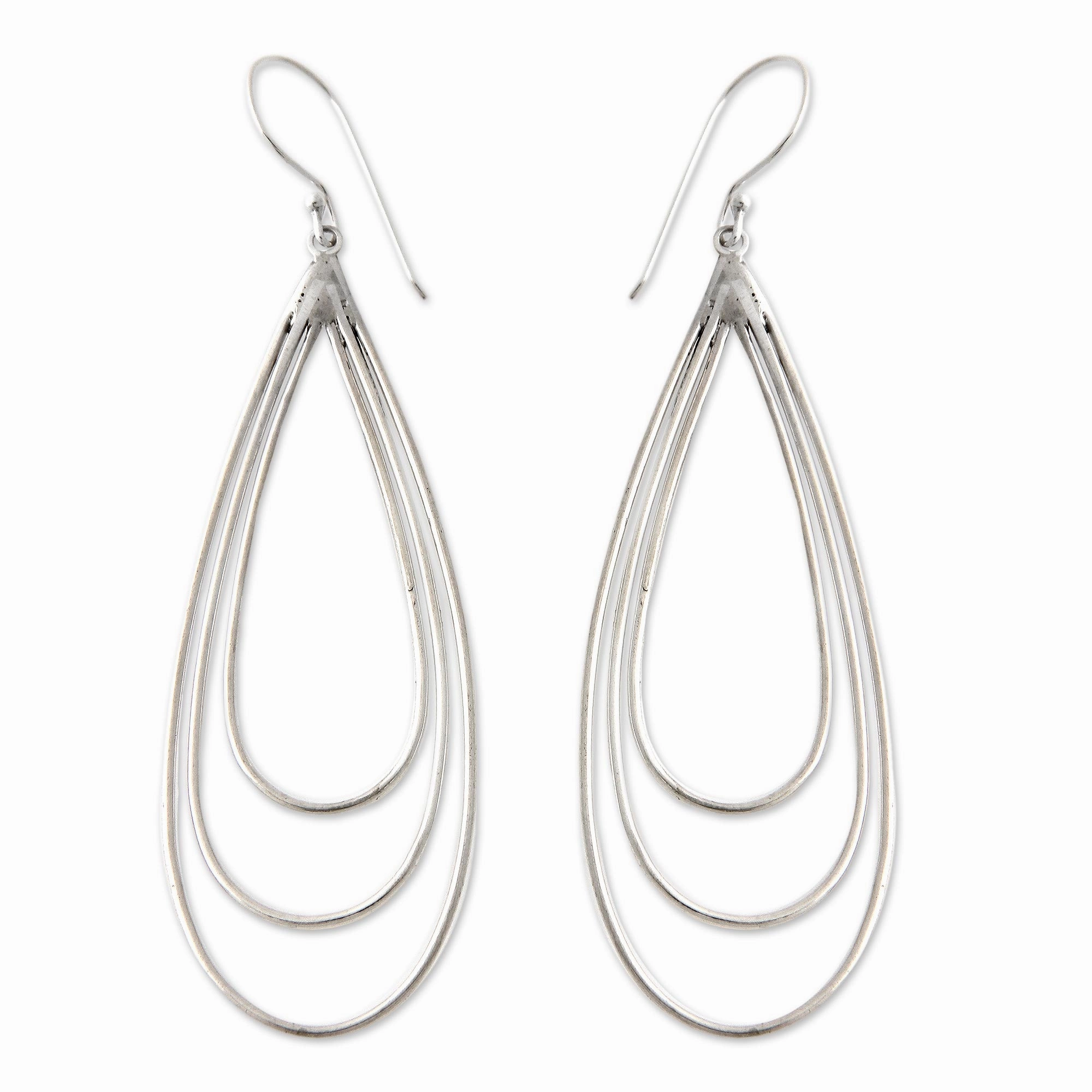 Tears of Joy Sterling Silver Dangle Earrings