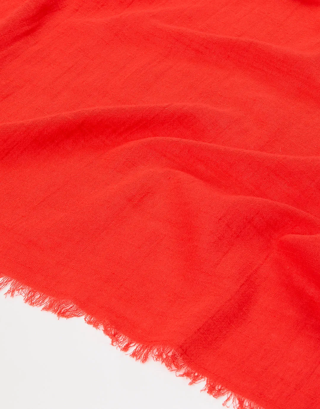 Textured Cotton Beach Wrap - Flame
