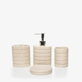 Textured Lignin Porcelain Bath Set Shower Curtain,Waterproof Curtain