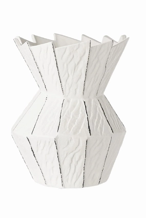 Textured White Ceramic Vase | Liang & Eimil Cresta Vase,Glass Vase