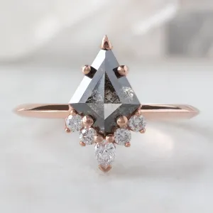 The Aster Ring | 1.22ct Kite Black Diamond in 14K Rose Gold