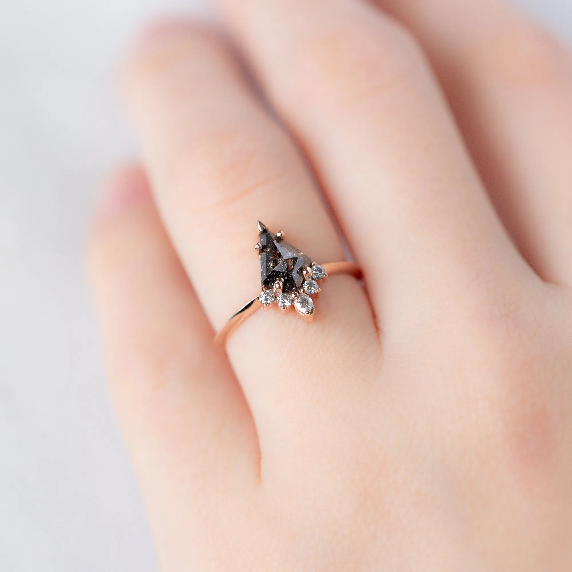 The Aster Ring | Build Your Own Kite Black Diamond Engagement Ring