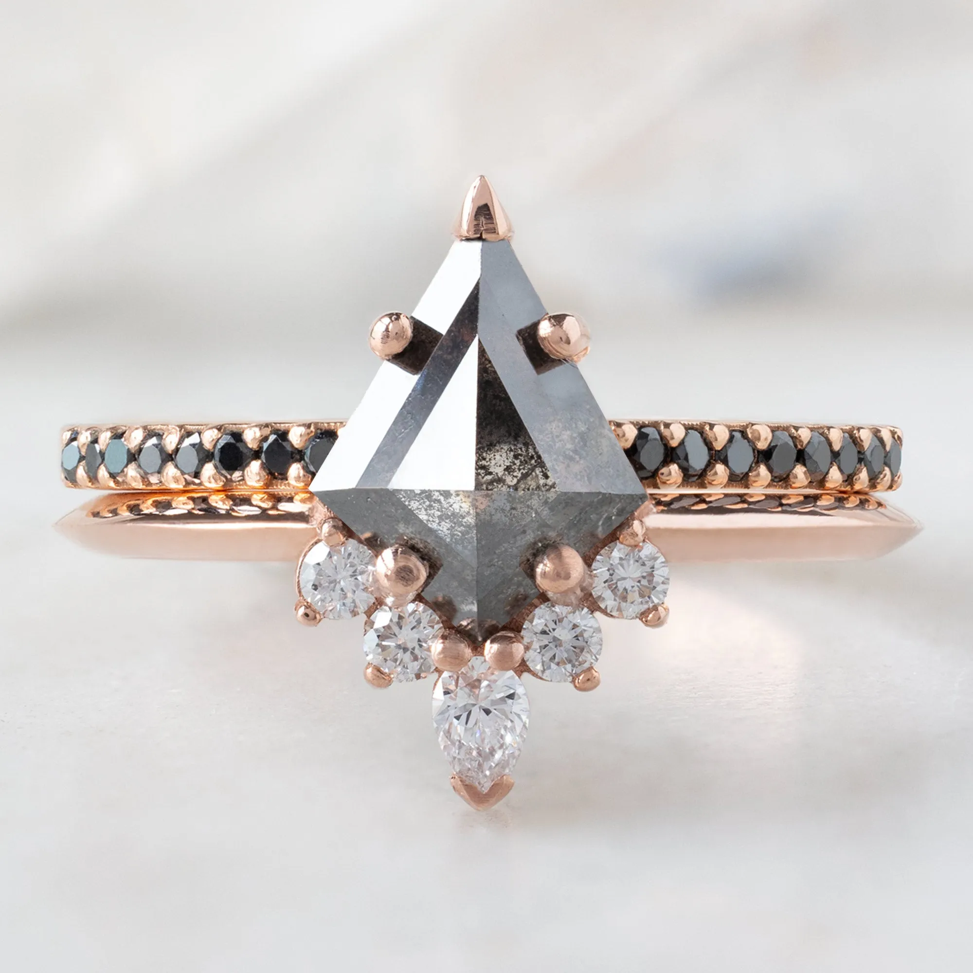The Aster Ring | Build Your Own Kite Black Diamond Engagement Ring