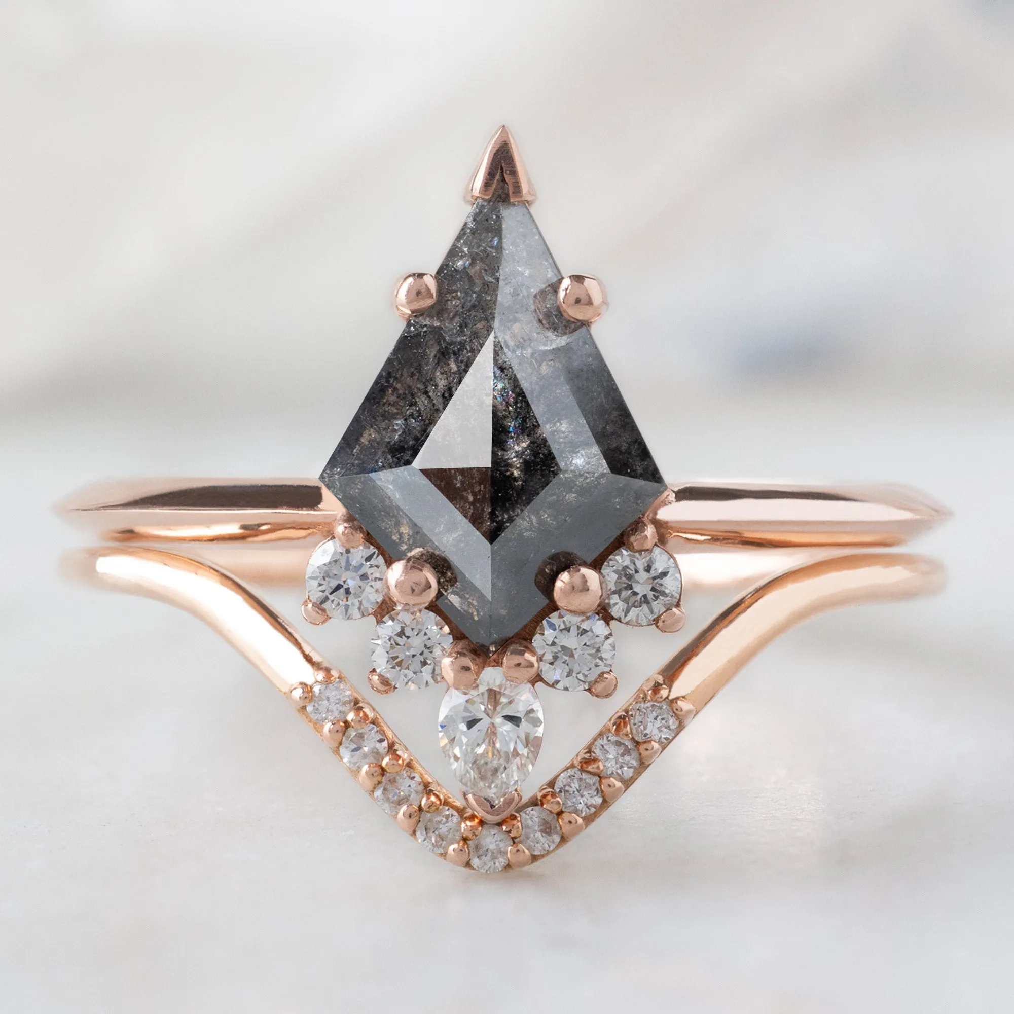 The Aster Ring | Build Your Own Kite Black Diamond Engagement Ring