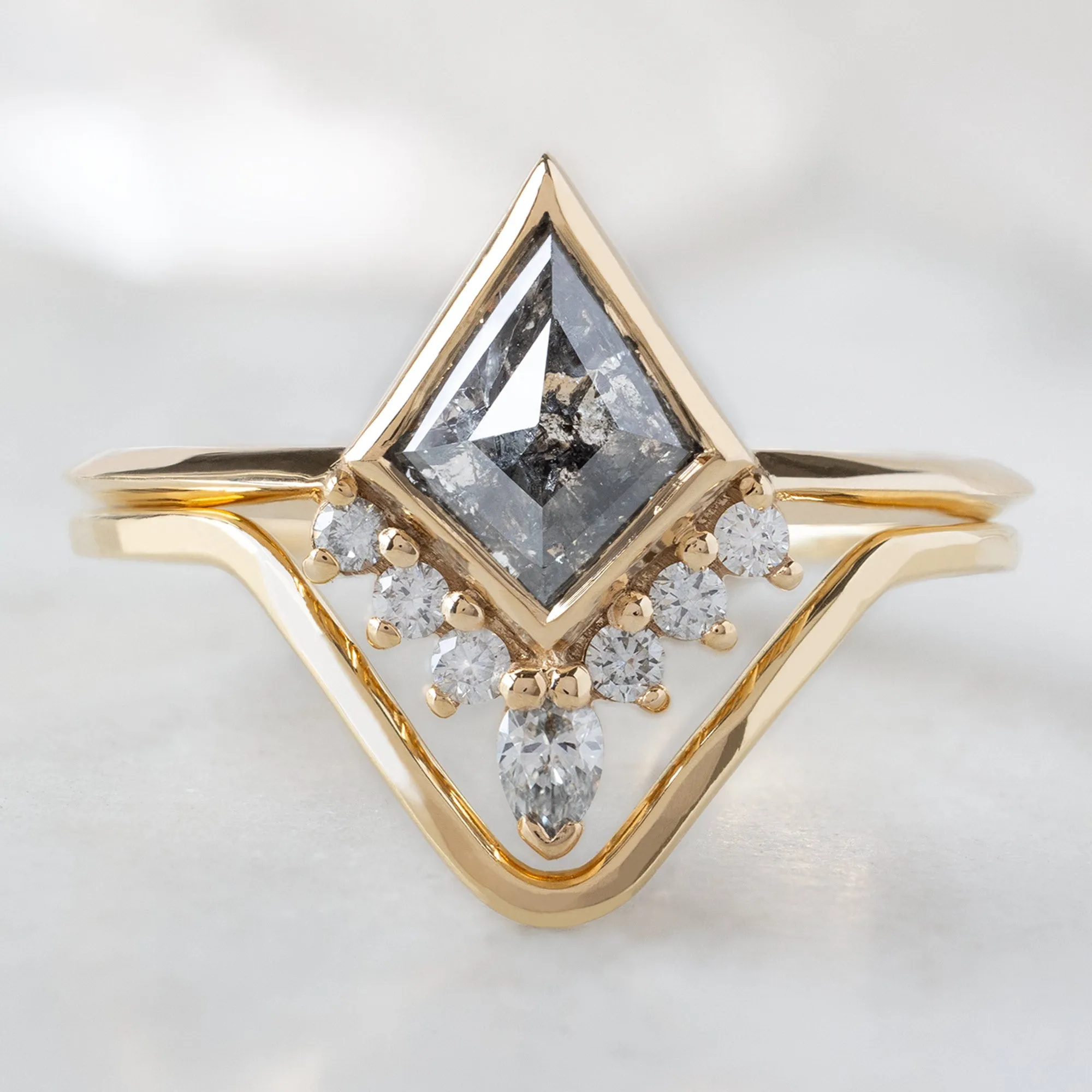 The Aster Ring | Build Your Own Kite Salt and Pepper Diamond Engagement Ring
