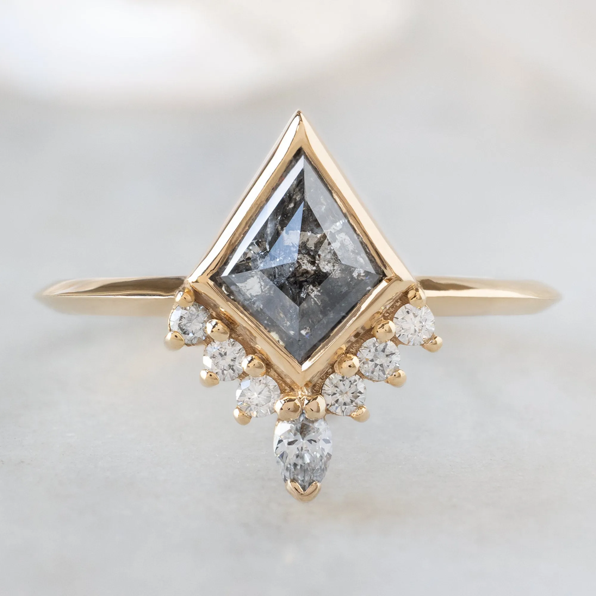 The Aster Ring | Build Your Own Kite Salt and Pepper Diamond Engagement Ring