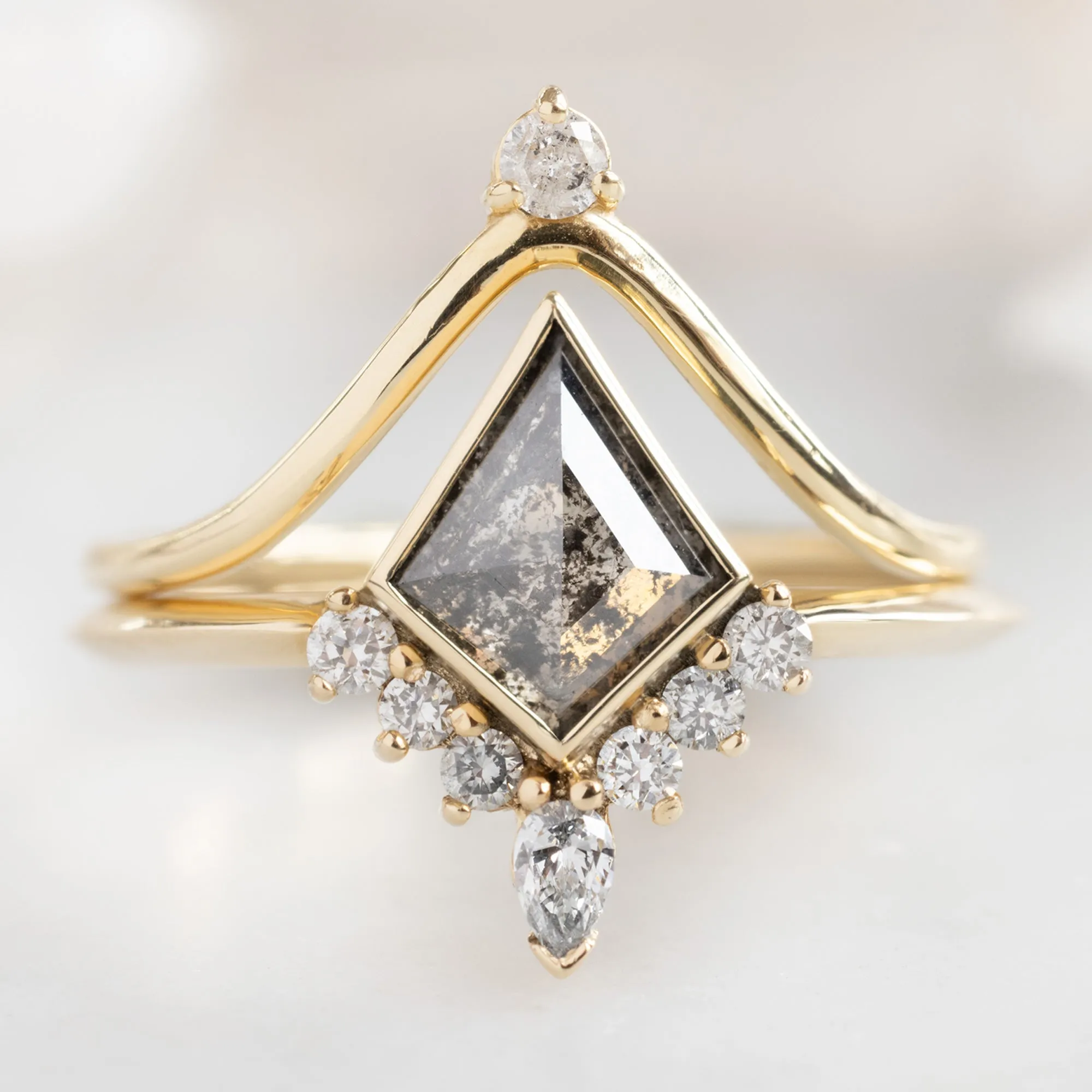 The Aster Ring | Build Your Own Kite Salt and Pepper Diamond Engagement Ring