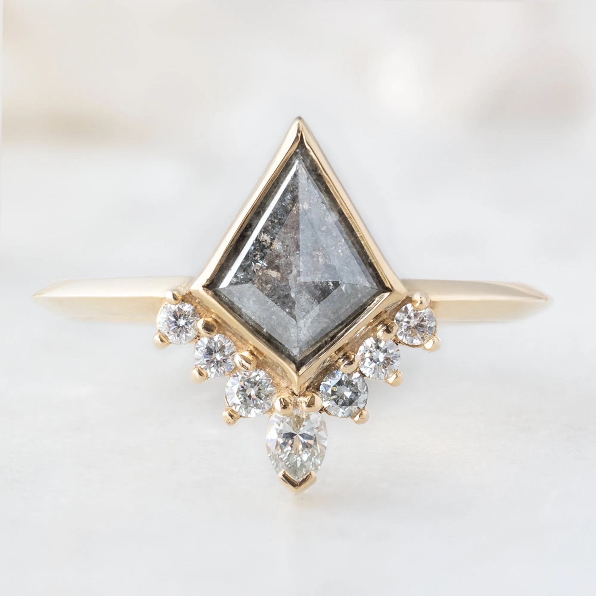 The Aster Ring | Build Your Own Kite Salt and Pepper Diamond Engagement Ring