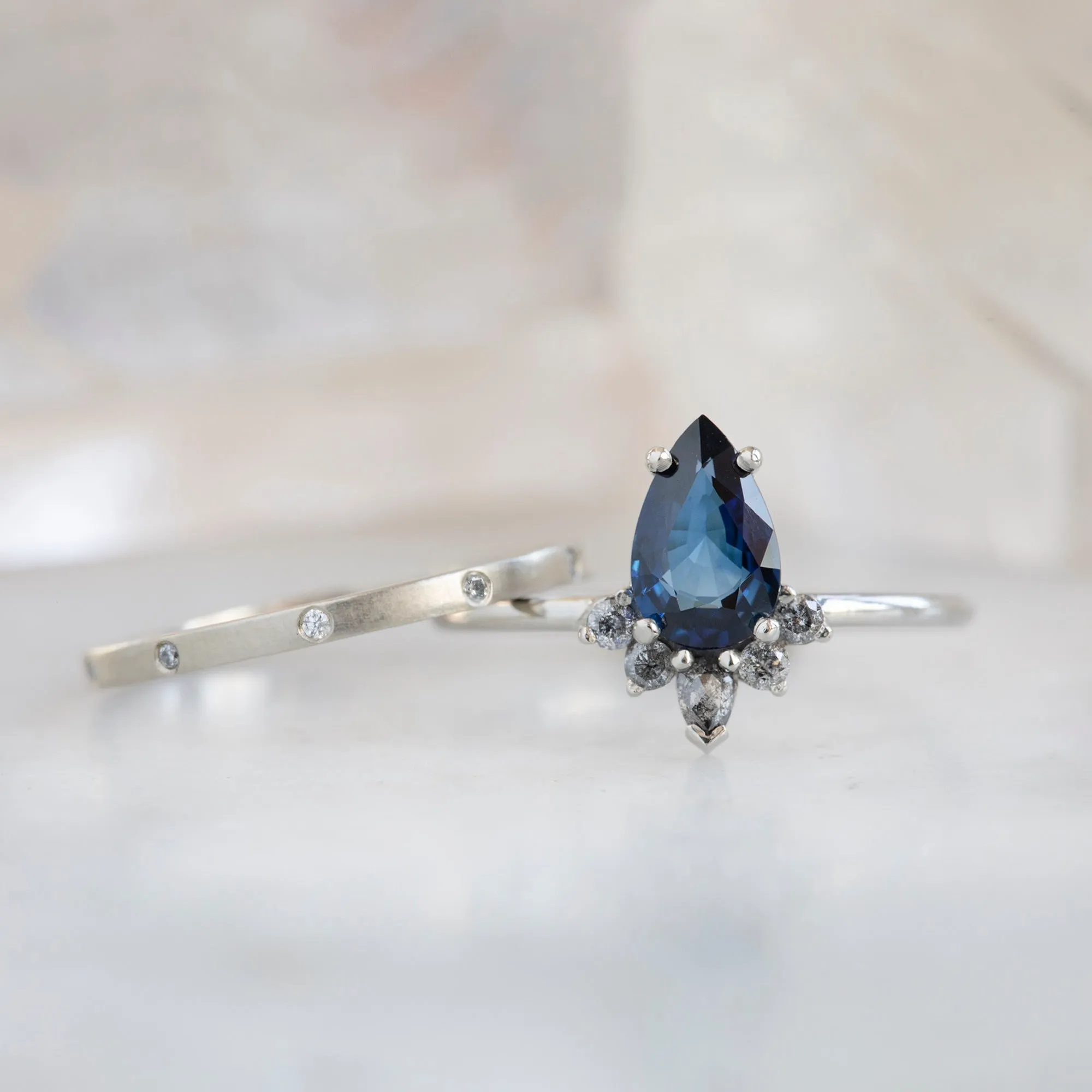 The Aster Ring | Build Your Own Pear Sapphire Engagement Ring