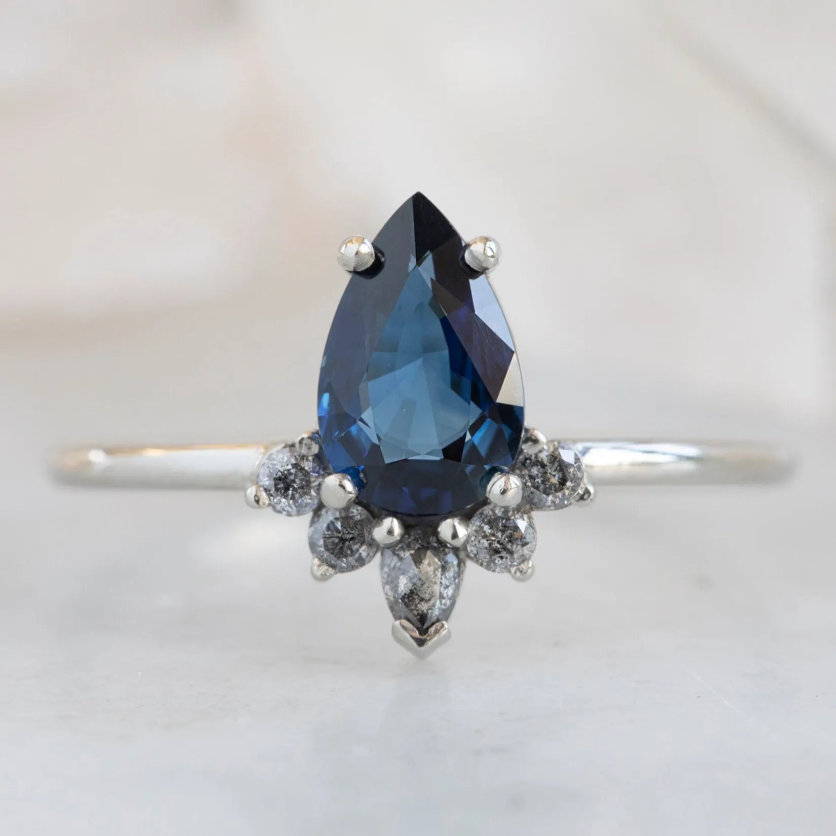 The Aster Ring | Build Your Own Pear Sapphire Engagement Ring