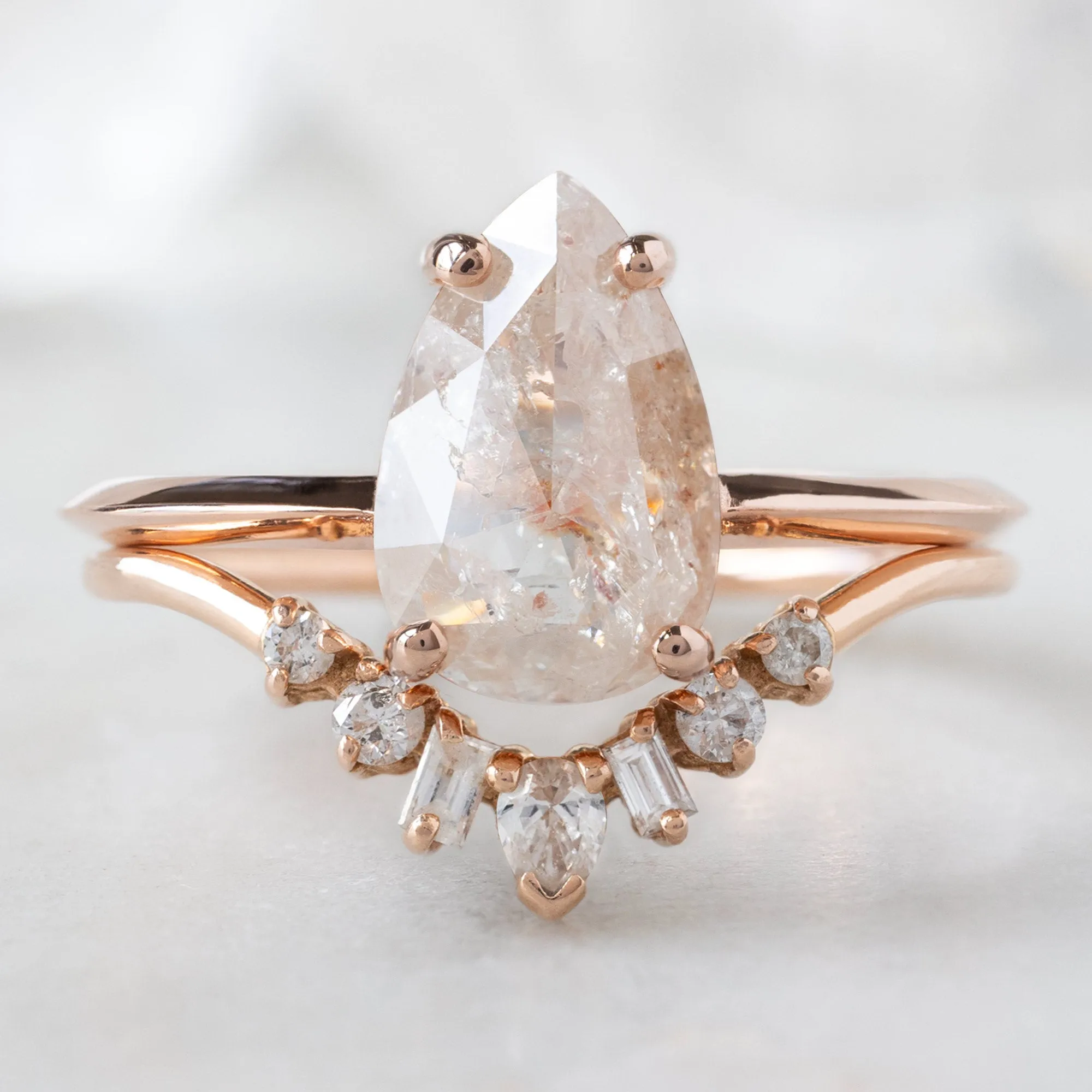 The Bryn Ring | 1.35ct Pear Pink Diamond in 14K Rose Gold