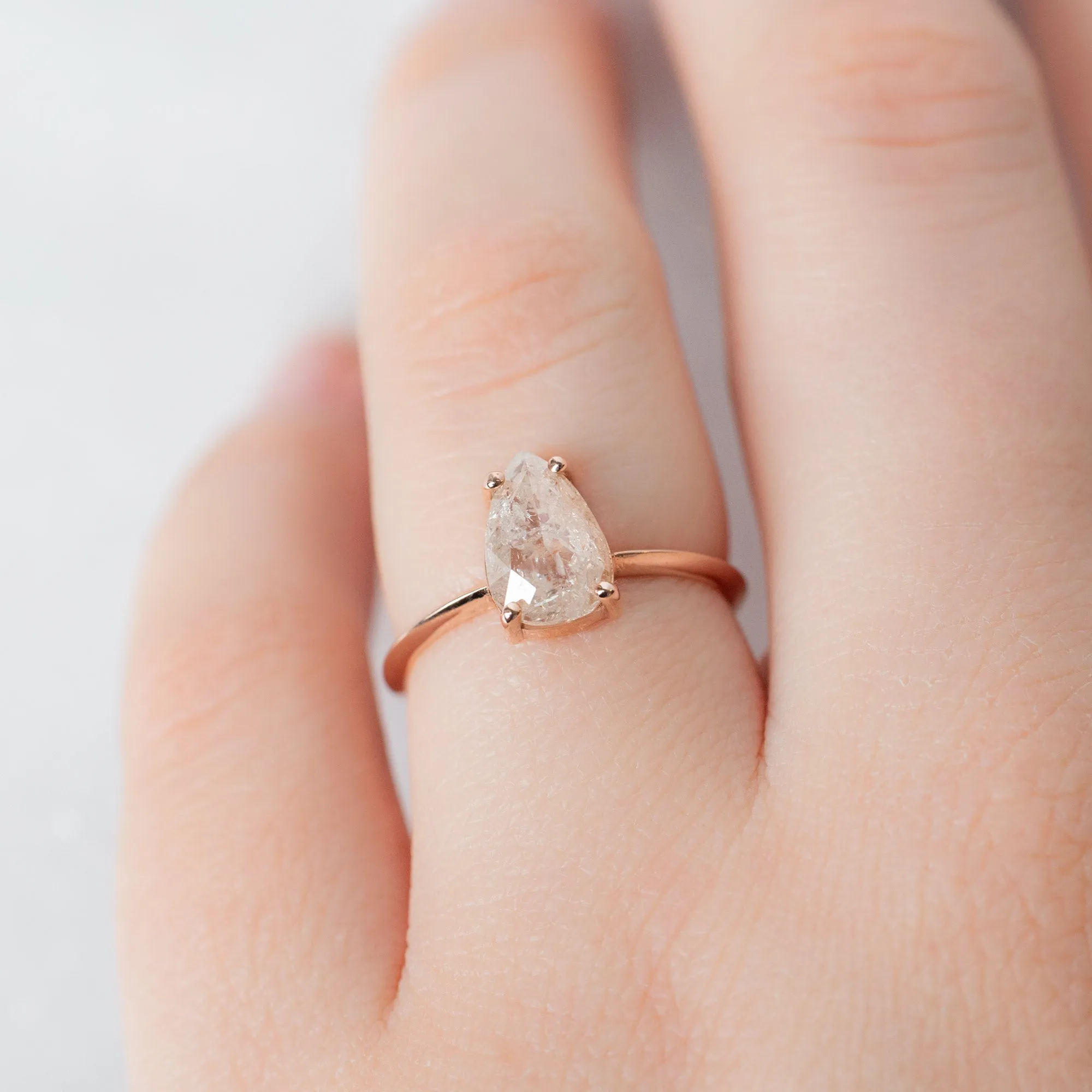 The Bryn Ring | 1.35ct Pear Pink Diamond in 14K Rose Gold