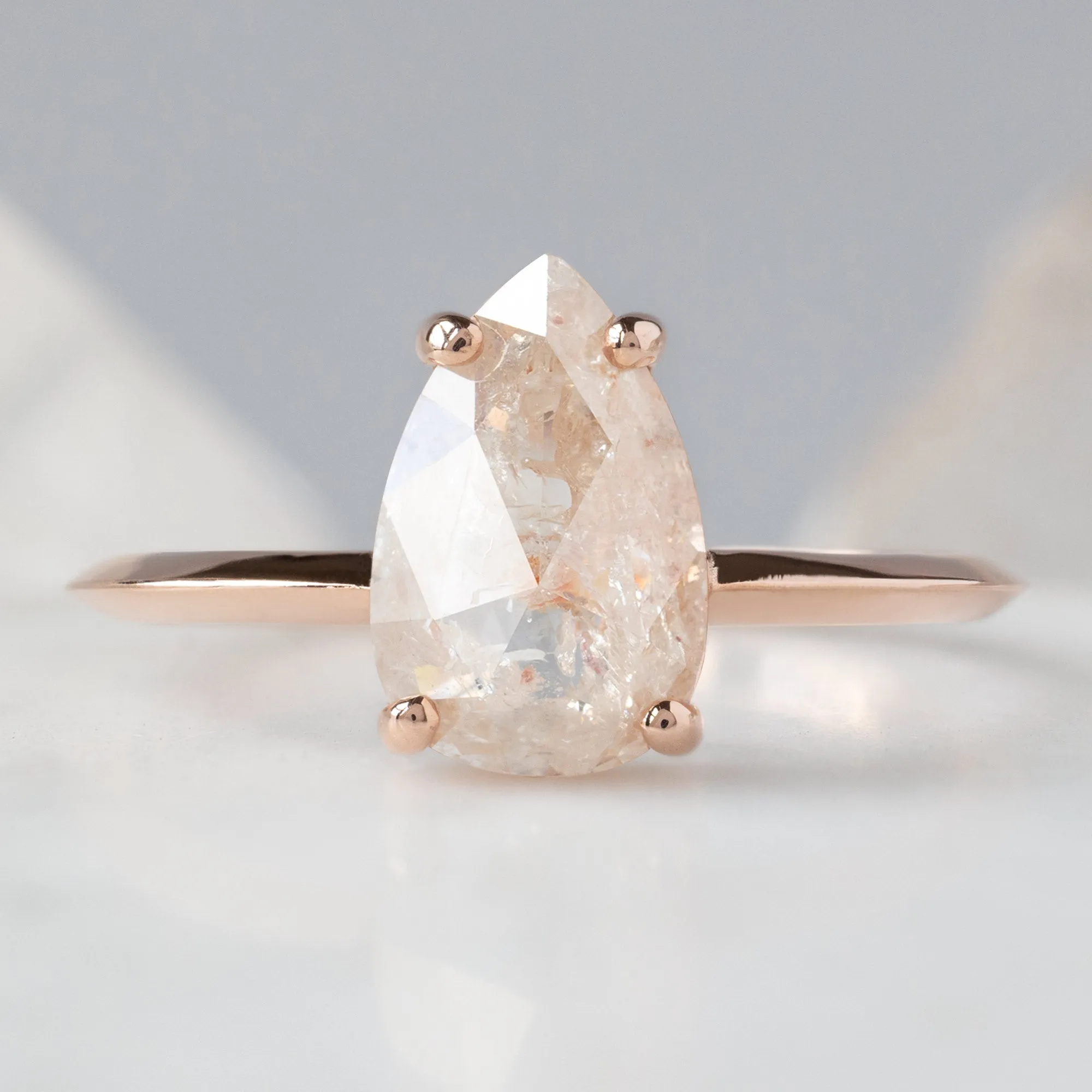 The Bryn Ring | 1.35ct Pear Pink Diamond in 14K Rose Gold