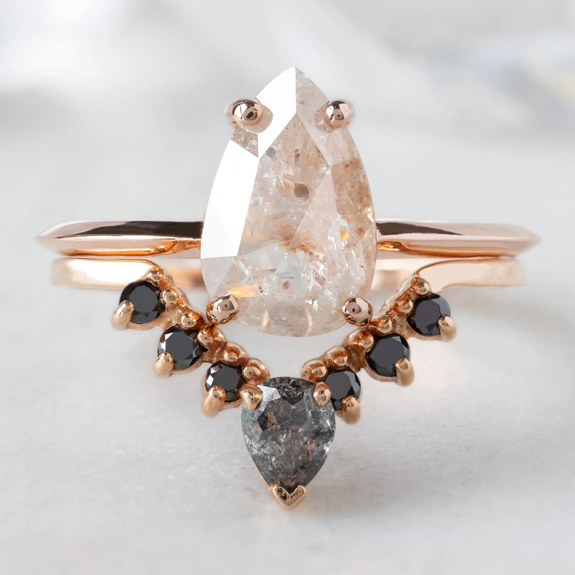 The Bryn Ring | 1.35ct Pear Pink Diamond in 14K Rose Gold